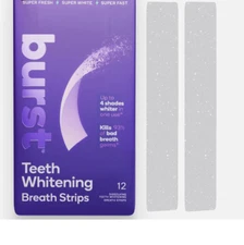 BURST Teeth Whitening Breath Strips Polar Mint 12 Count (Pack of 1)