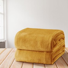 Luxury Sherpa Fleece Blanket Soft Mink Throws Sofa Bed Fluffy Blankets UK Sizes