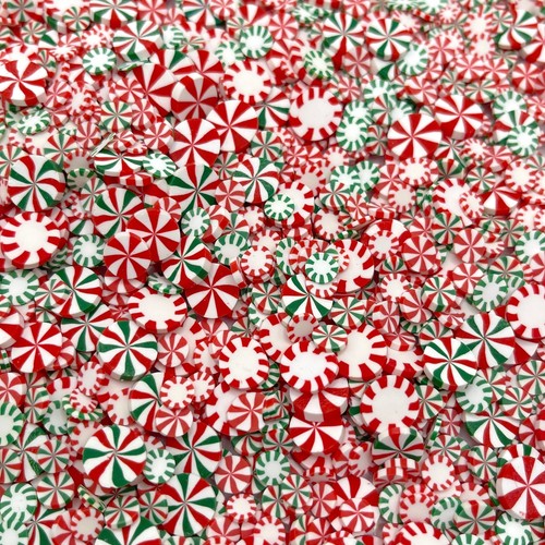 FAKE gemischte Pfefferminz Weihnachten Polymer Clay Streusel (nicht essbar) D3-06 - Bild 2 von 3