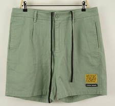 Double Rainbouu Synth UUave Drawstring Utility Shorts Men's Large 6" Green Twill