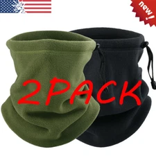 2PACK Fleece Ski Neck Warmer Gaiter Tube Scarf Half Face Mask for Cold Weather