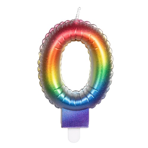 PASTEL VELAS ARCO IRIS - Números Vela Decoración Cumpleaños Aniversario Niños Fiesta - Imagen 2 de 17