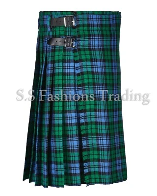 HANDMADE Traditional Campbell Tartan 5 Yard Kilt Scotland Scottish Highlander Dress Kilt