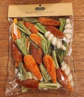 NIP SET 21 MUD PIE MINI VELVET CARROTS WHITE/ORANGE 3.5" NEW $30.50