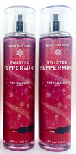 2 Bath  Body Works Twisted Peppermint 2021 Fine Fragrance Mist Spray 8 fl.oz