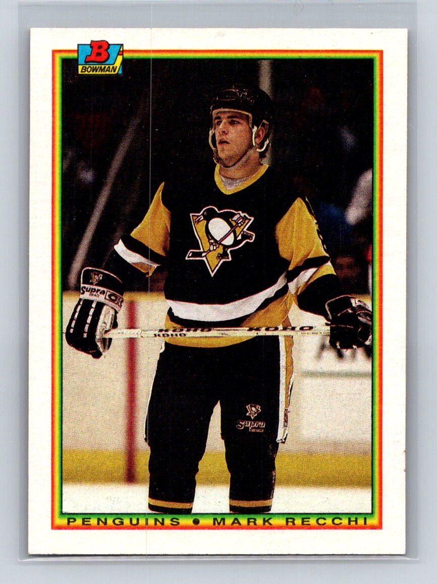 1990-91 Bowman #206 Mark Recchi RC Pittsburgh Penguins