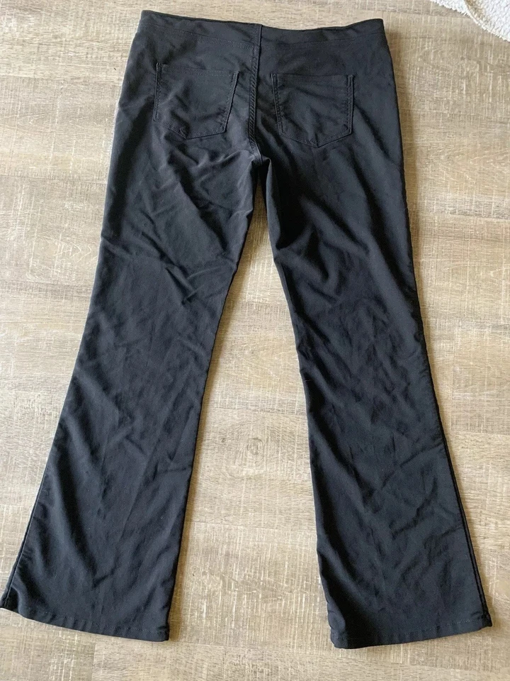 Paris Blues Originals Women 13 Y2K Low Rise Flare Pants Black Trousers Vtg 2000s - Image 4 of 4