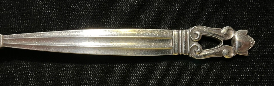 Cubiertos de plata de ley - Georg Jensen bellota baya / cuchara para servir Foto 2 de 3