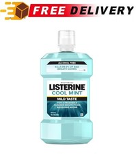 Listerine Zero Alcohol Mouthwash, Alcohol-Free Oral Rinse Cool Mint Flavor, 1 L