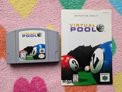 Virtual Pool 64 for Nintendo 64 (N64) with Manual - Tested/Working/Authentic