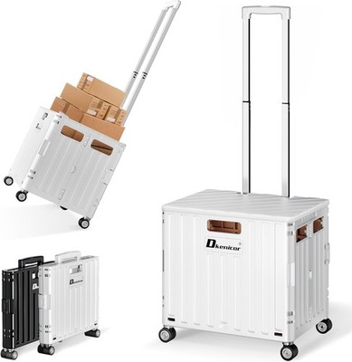 Folding Utility Cart Portable Rolling Crate Handcart Collapsible Shopping