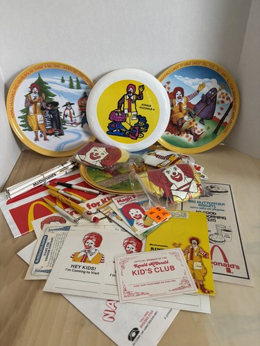 Vintage McDonald's Lot over 30 pieces with paper ephemera and advertising Nice!