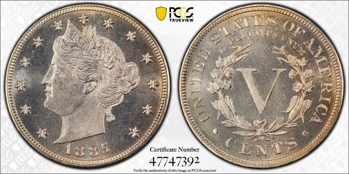 Photo of a 1885-P Liberty Nickel from an eBay listing that sold on Jul 23, 2026