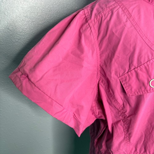 Miss Lili Jacket Women Plus Size 2X Pink Short Sleeve Hoodie Lightweight Pockets - Picture 6 of 16