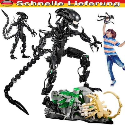 Xenomorph Alien Bausteine Konstruktionsset 3D Modell Montage Bausatz Spielzeug