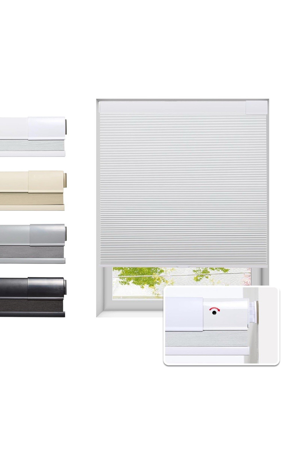 Shades, White,35.5" W x 80" H Lt183*