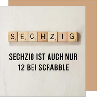 Premium Quadratische GlüCkwunschkarte Zum 60. Geburtstag Mit Umschlag. Geburtsta