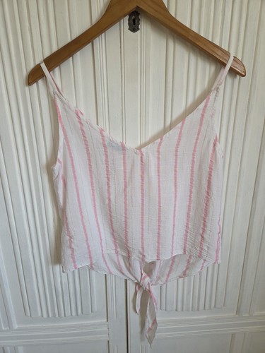 Papaya Summer Top- Size 10, Straps, Sleeveless, Button Front, Tie (224) - Picture 6 of 12