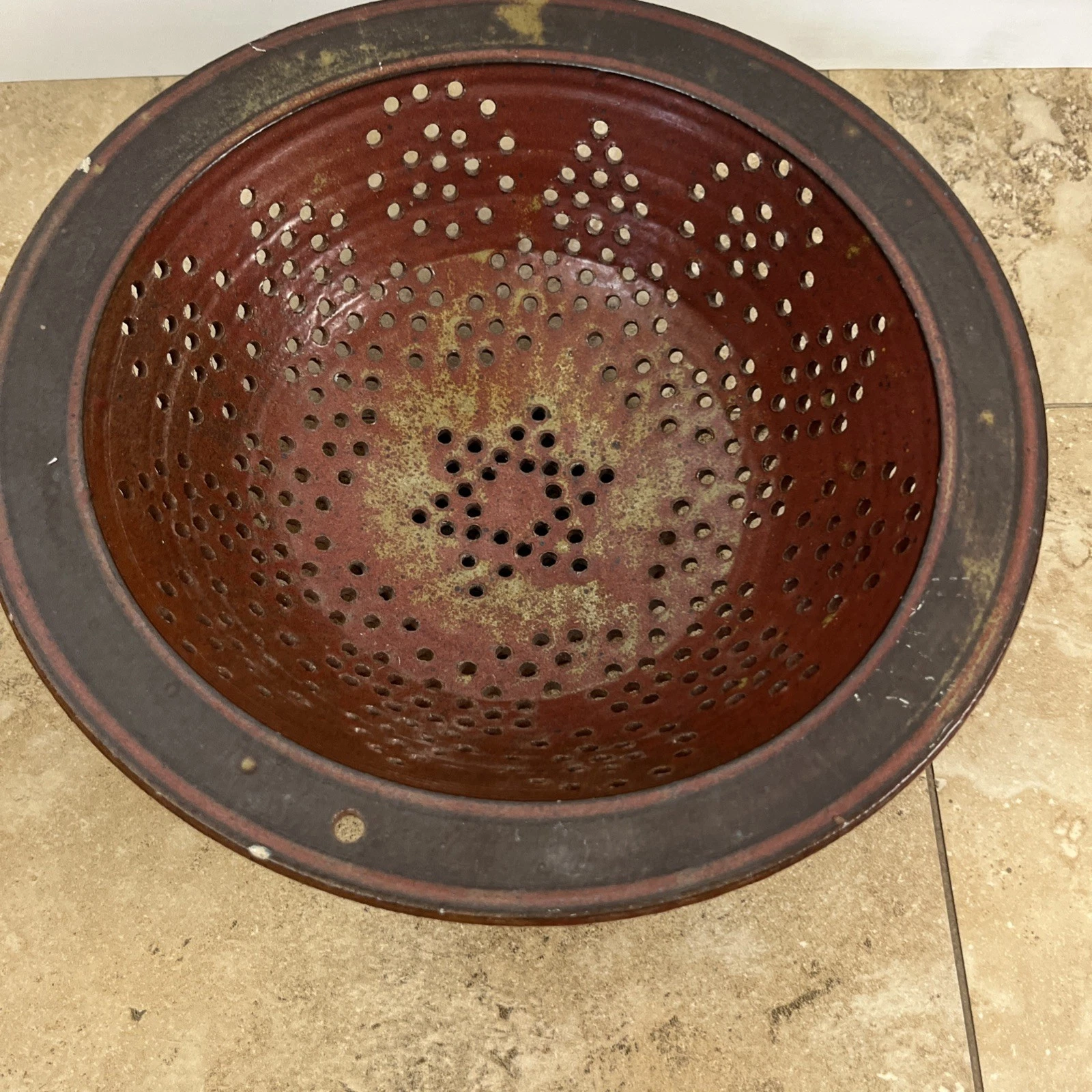 Ceramic Sieve Colander Strainer Vintage Star