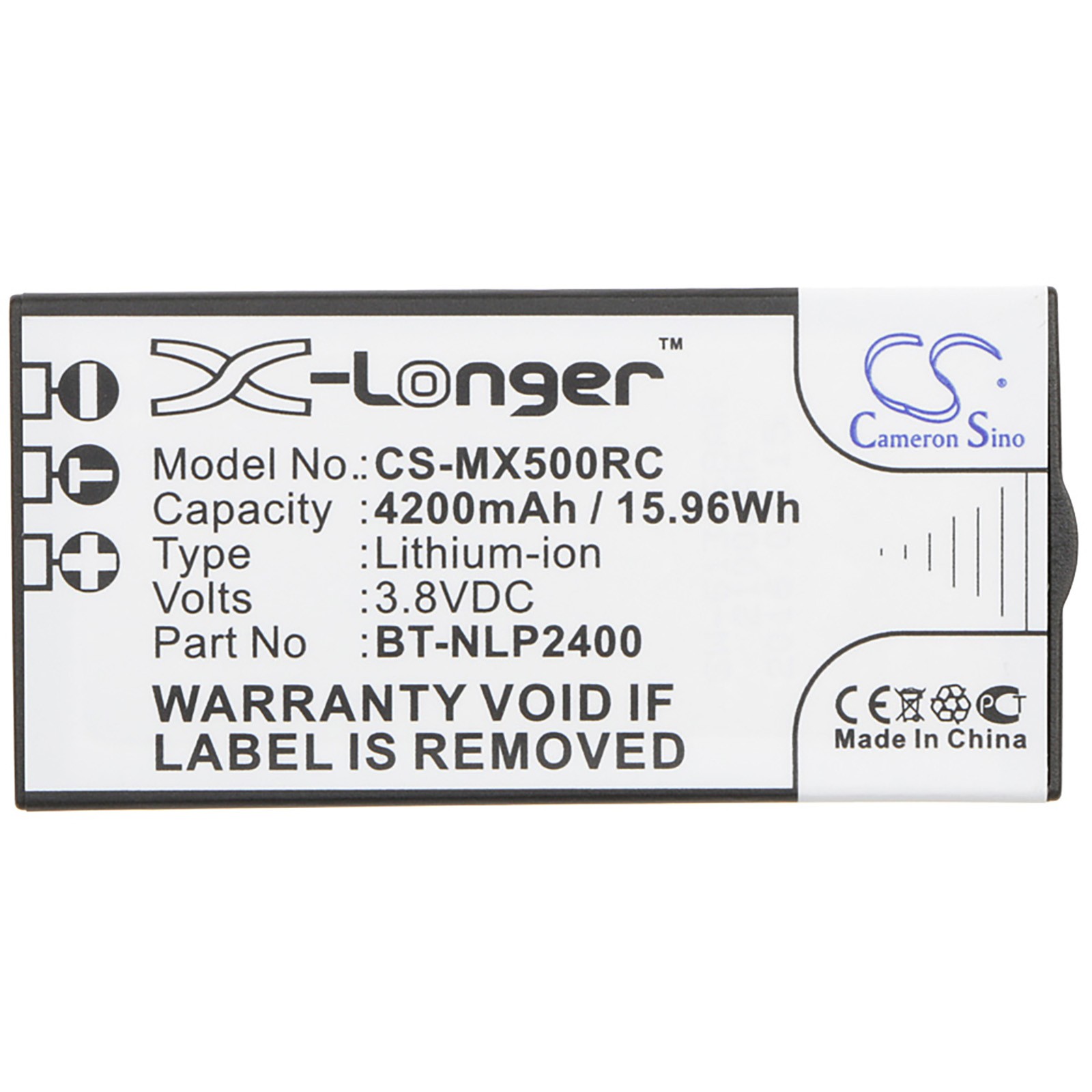 Battery for Universal Remote Control BT-NLP2400 NC1110 MX-5000 CS-MX500RC 4200mA