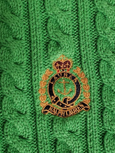 Maglione Lauren Ralph Lauren donna taglia XL manica lunga maglia cavo verde - Foto 4 di 7