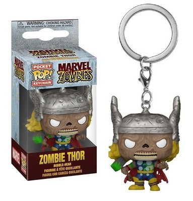 Marvel Zombies Schlüsselanhänger Pocket POP! Vinyl Thor 4cm Figur Wackelkopf 544269