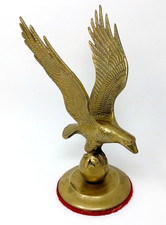 Vintage Brass Eagle Figurine Clutching Orb with Outstretched Wings — listing 6