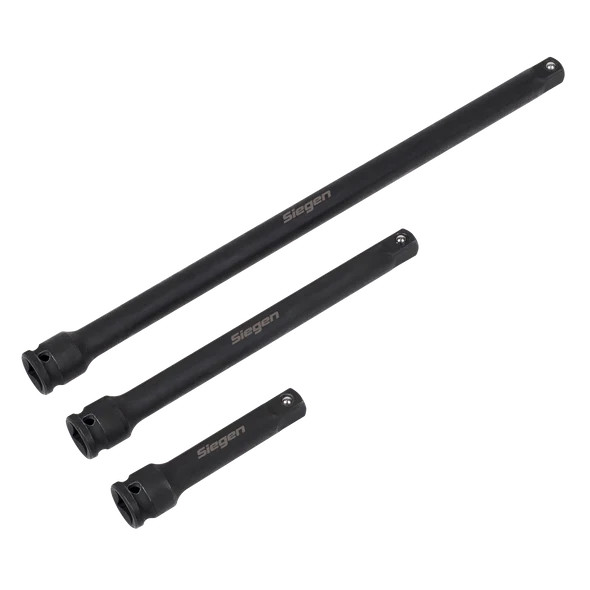 Sealey Impact Extension Bar Set 3/8""Sq Drive 3pc