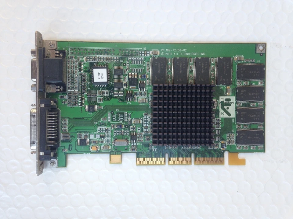 PMG4 & Cube 🟩 ATI RAGE 128 PRO 16MB Apple 109-72700-02 Mac 630-3500 AGP ADC+VGA - Photo 3/4