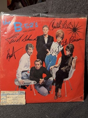 The B-52's Wild Planet Signed Original Vinyl Record