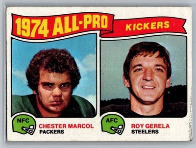 1975 Topps #212 1974 All-Pro Kickers Chester Marcol / Roy Gerela