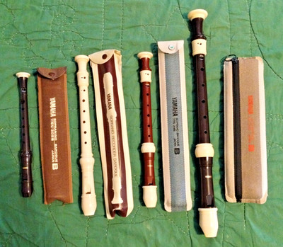 Lot of 4 New Yamaha Recorders.  Details listed in the Description.
