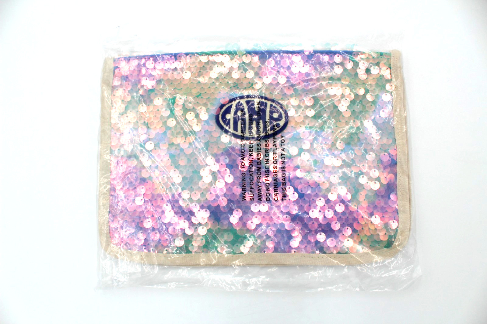 Disney The Little Mermaid x CAMP Canvas Pouch Bag Sequins Charm NWT