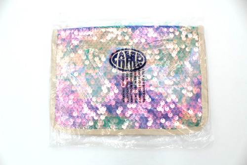 Disney The Little Mermaid x CAMP Canvas Pouch Bag Sequins Charm NWT