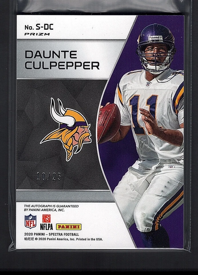 2020 Spectra Daunte Culpepper Auto Pink Prizm 10/25 #S-DC - Image 2 of 2