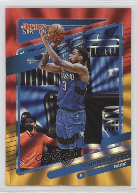 2021-22 Panini Donruss Holo Red & Gold Laser Chuma Okeke #36 0pm