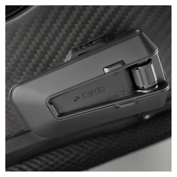 Cardo Packtalk Pro Solo intercom bluetooth noir avec haut-parleurs JBL 45mm