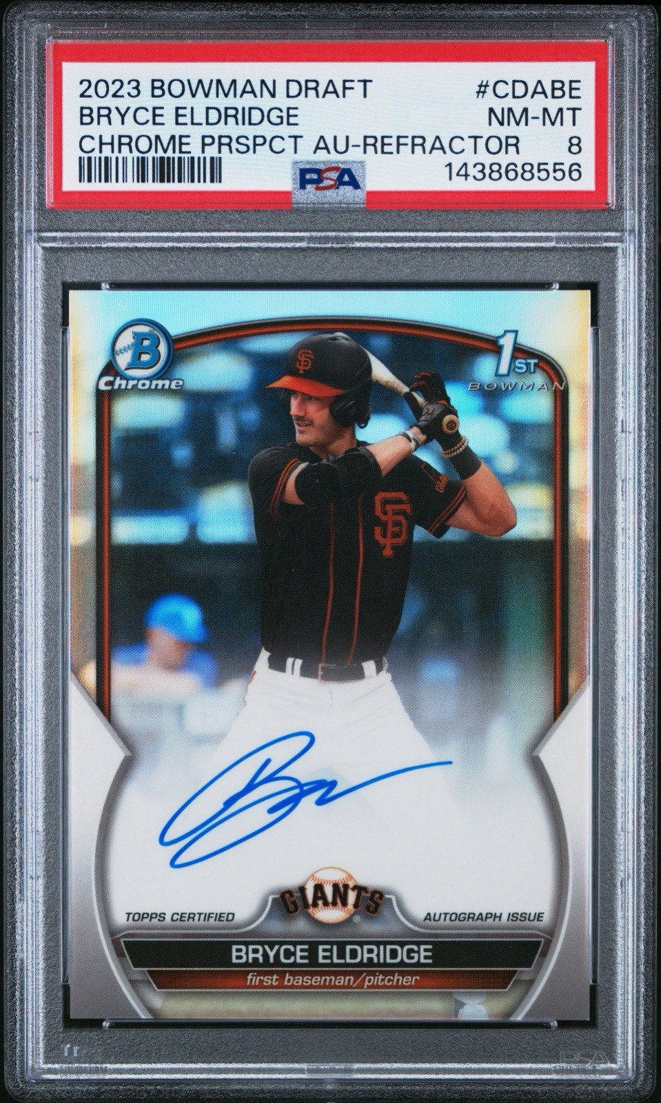 2023 Bowman Draft Bryce Eldridge Auto Refractor /499 1st Bowman PSA