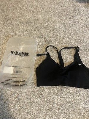 Gymshark Strap Feature Sports Bra Black S Medium Support Crossback Wireless