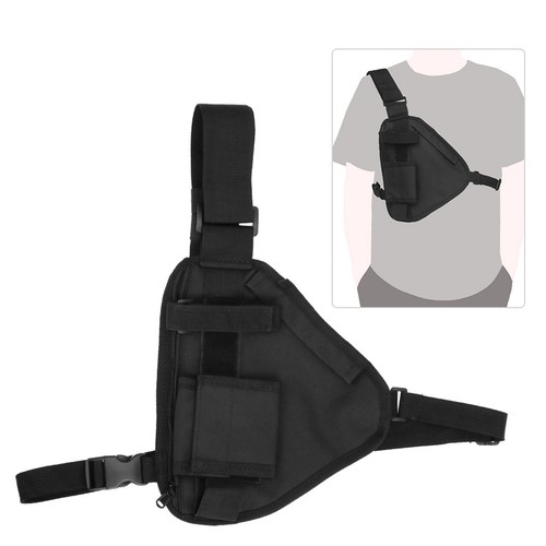 10,2x6,69 cala Walkie Talkie Przenośna kamizelka Klatka piersiowa Torba Czarna z NTS - Zdjęcie 21 z 22