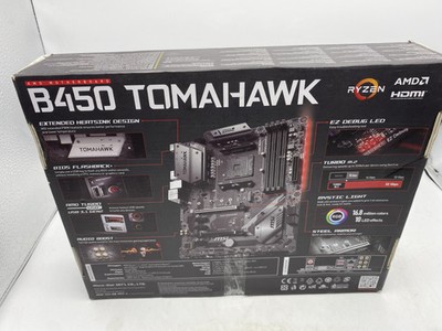 MSI B450 Tomahawk Mainboard Boxed - For Parts Read Desc No Recognising CPU