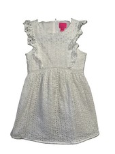 Lilly Pulitzer Girls Madeline White Eyelet Dress Size 8