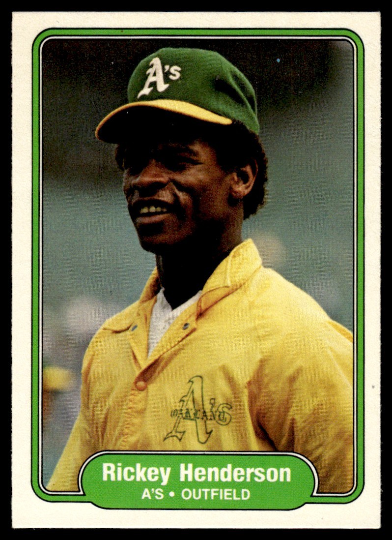 1982 Fleer Rickey Henderson Oakland Athletics #92