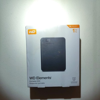 Western Digital WD Elements 1TB USB 3.0 Portable External Hard Drive - Black