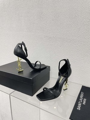 Luxury Style Square Toe Heels Gold Heel Women s Sandals Size 6 9 (Black) New