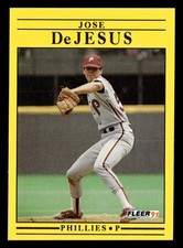 Jose DeJesus 1991 Fleer #394 Philadelphia Phillies BASEBALL *077