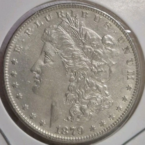 1879-P AU Morgan Silver Dollar NO RESERVE High Bid Wins Private Collection #1788