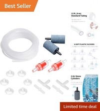 All-in-One 13 Ft Aquarium Air Pump Accessories: Tubing, Stones  Connectors
