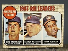 1968 Topps #4 Killebrew/Robinson/Yastrzemski AL RBI Leaders