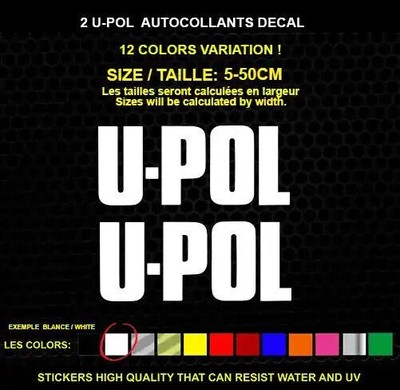 2 U-POL sticker Genuine decal sticker WATERPROOF STICKERS